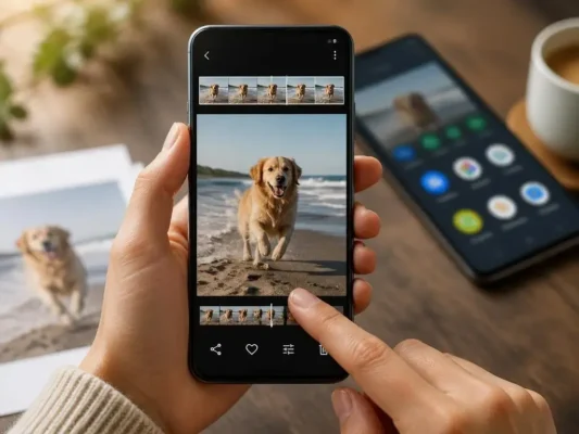How to share and edit after you take live photos on android