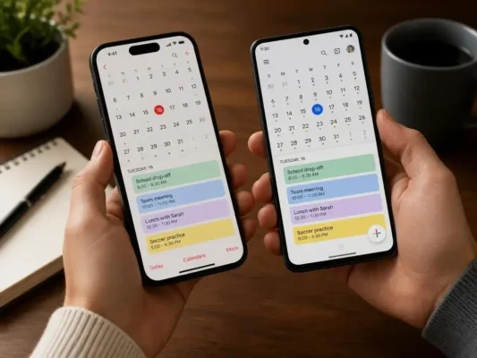 How to share iphone calendar with android phone for families