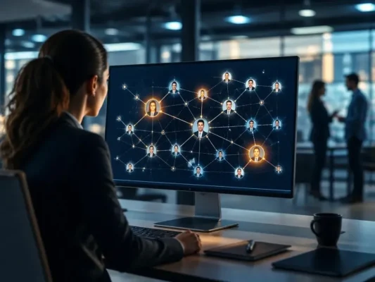 Leveraging connection maps for modern professional network visualization